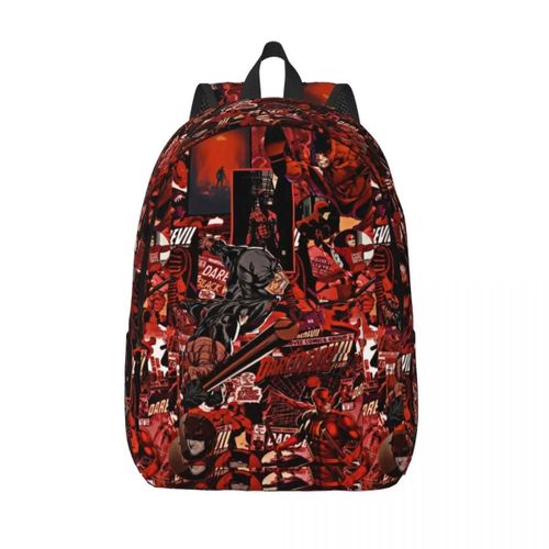 Sacs à dos personnalises en toile de super-héros Daredevil pour hommes et femmes, cartable pour l'ecole, le collège et les bandes dessinées
