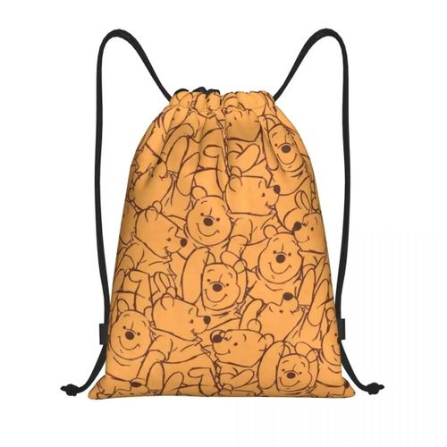 Sac à cordon personnalise motif Winnie l'ourson pour entraînement, yoga, sport, gym, femme et homme