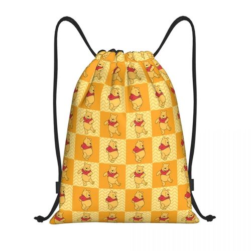 Sacs à cordon personnalises Winnie l'ourson Collage pour femmes et hommes, sac à dos de rangement léger pour le sport et la salle de sport