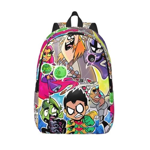 Sac à dos Teen Titans Go Beast Boy pour garcons et filles, sacs d'ecole en toile pour enfants, sac de sport pour la maternelle