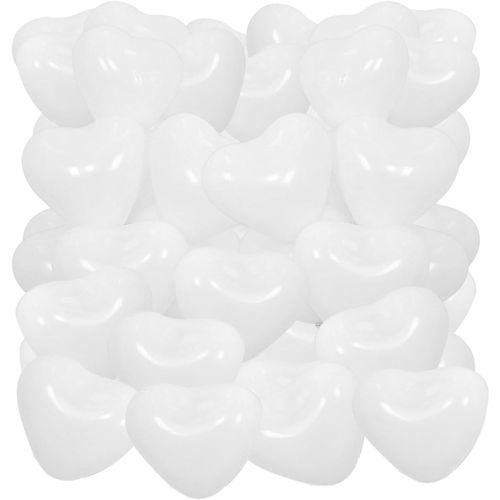 CMJAAGUR-100 Ballons D'Amour Blancs, En Forme De C?ur, Matériau Difficile À Casser, Facile À Gonfler, Adaptés À La Décoration De Mariage Et De Fête, Adaptés Aux Célébrations De Vacances.[M982]