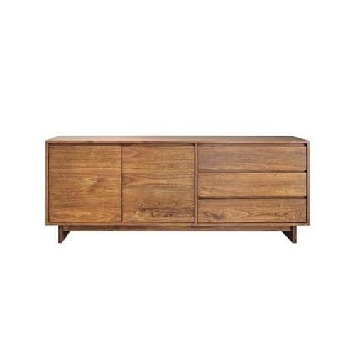 Bois Dessus Bois Dessous - Commode En Mindi Massif Finition Noyer 180 Cmmilo  - Marron