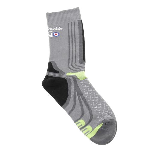 Chaussettes De Marche Randonnée Thyo Mc La Double Trek Gris Clair