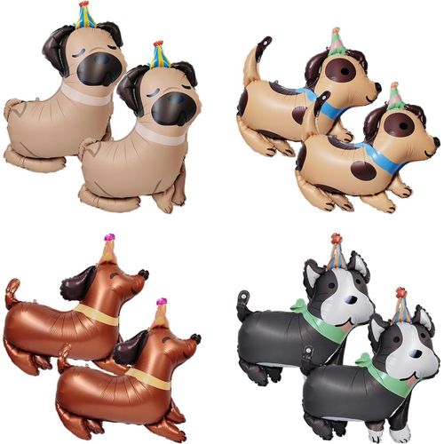 CMJAAGUR-Ballons De Chien 8 Pièces, Ballons De Dessin Animé Mignons, Ballons Créatifs, Ballons De Décoration De Fête, Ballons En Aluminium[M1640]