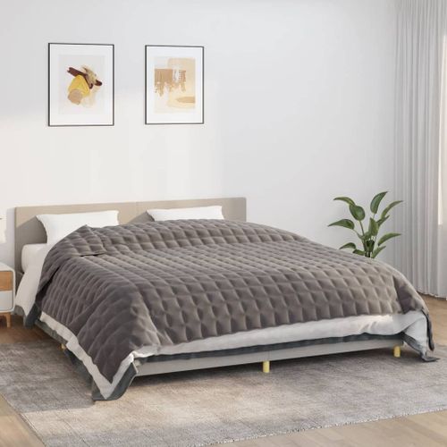 Vidaxl Couverture Lestée Gris 235x290 Cm 15 Kg Tissu