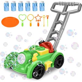 Kids Bubble Mower,Automatic Bubble Machine,Battery Powered Automatic Bubble Blower,Lawn Mower Toy For Outdoor Activities Children (Green)