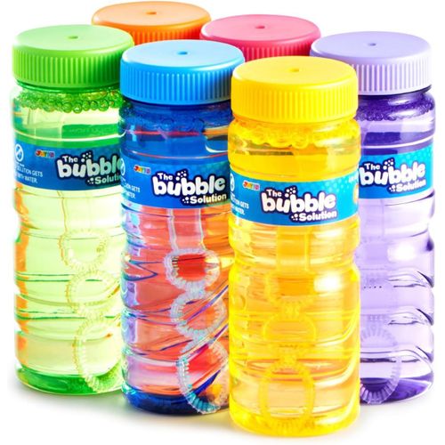 12 Pack Bubble Bottles (118ml Bubble Solution),Party Favors For Kids,Bubble Wand Bulk,Large Bubble Kit 6 Colors Summer Toys For Toddlers Outdoor