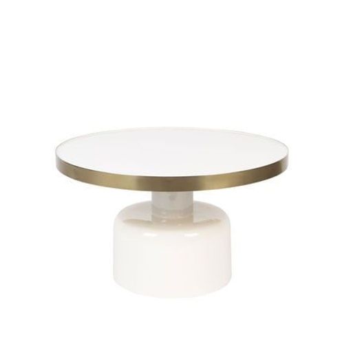 Zuiver - Glam - Table Basse Design En Mã©Tal Ã¿60cm  - Blanc