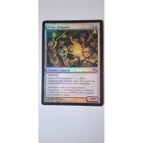Carte Brillante Foil Premium Plèbe Sangamie - Magic Mtg - Sombrelande 9 - Unco