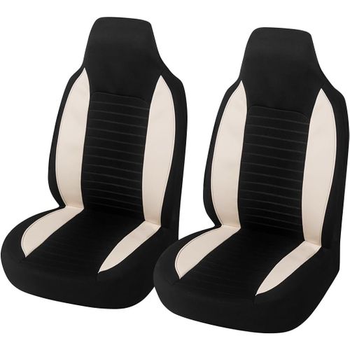 9 Pièces Housse Siège Universelle,Housses Siège-Voiture Avant,Housse Siège Voiture,Housse Siège Voiture Au Design Premium,Adaptation Protection Parfaite Tous Sièges Voiture(Beige)