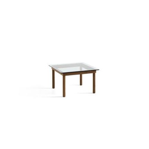 Hay - Table Basse Kofi Carrée - Verre Transparent - Noyer Verni (À Base D'eau) - 60 X 60 Cm - Transparent
