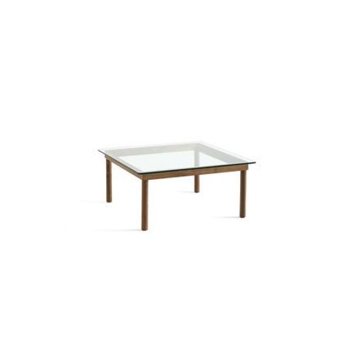 Hay - Table Basse Kofi Carrée - Verre Transparent - Noyer Verni (À Base D'eau) - 80 X 80 Cm - Transparent