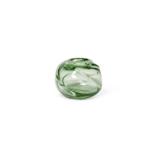 Ferm LIVING - Vase Water Swirl rond - verre recyclé - Vert