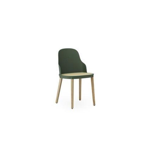 Normann Copenhagen - Chaise Allez Molded Assise Osier Chãªne - Park Green  - Vert