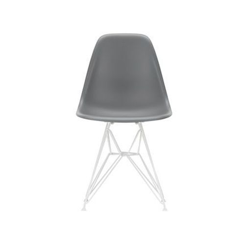 Vitra - Dsr Eames Plastic Side Chair - Granite Grey Re - Blanc - Patins En Feutre Pour Sols Durs Blancs - Granite Grey Re - Patins En Feutre Pour Sols Durs Blancs - Gris