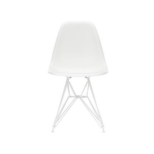 Vitra - Dsr Eames Plastic Side Chair - Blanc - Blanc - Patins En Feutre Pour Sols Durs Blancs - Blanc - Patins En Feutre Pour Sols Durs Blancs - Blanc