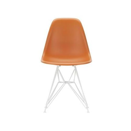 Vitra - Dsr Eames Plastic Side Chair - Rusty Orange Re - Blanc - Patins En Feutre Pour Sols Durs Blancs - Rusty Orange Re - Patins En Feutre Pour Sols Durs Blancs - Orange
