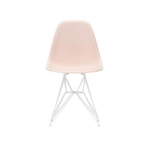 Vitra - Dsr Eames Plastic Side Chair - Rose Doux Re - Blanc - Patins En Feutre Pour Sols Durs Blancs - Rose Doux Re - Patins En Feutre Pour Sols Durs Blancs - Rose