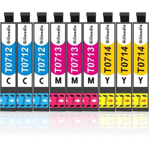T0715 Multipack Cartouche d'encre pour Epson T0711 T0712 T0713 T0714 pour Epson Stylus SX400 SX415 SX510W SX205 SX200 SX515W DX4400 SX100 SX218 DX9400F BX600FW SX610FW DX8400.[Y421]