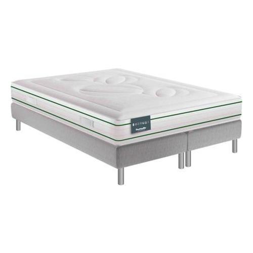 Dunlopillo - Matelas Latex Naturel 22cm, Sommier Pieds  - Blanc