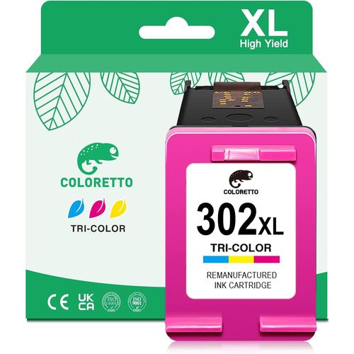 302 XL Couleur Cartouche d'encre pour HP Cartouche 302XL Deskjet 3639 3630 3632 3633 3634 3636 1110 2130 2132 Envy 4520 4522 4523 4524 4527 4528 OfficeJet 3830 3831 3833 3834 4650 4656 5232.[Y498]