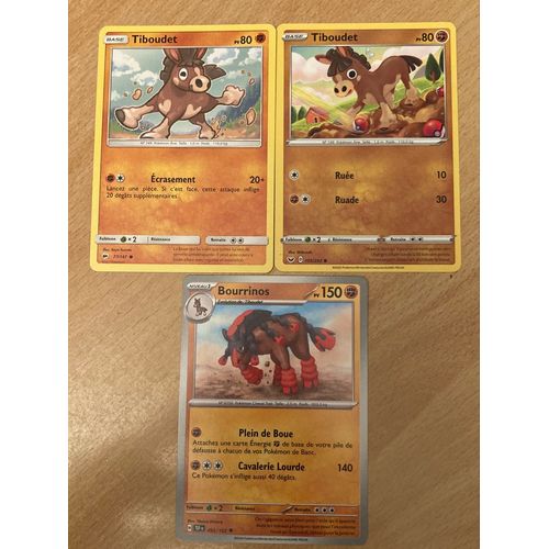 (3364) 2x Tiboudet + Bourrinos (Pokemon) 