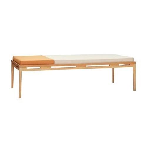 Hubsch - Banquette 3 Places En Tissu Orange Et Blanc Amber  - Orange