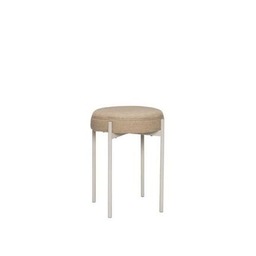 Hubsch - Tabouret En Tissu Gris-Sable Silo  - Gris