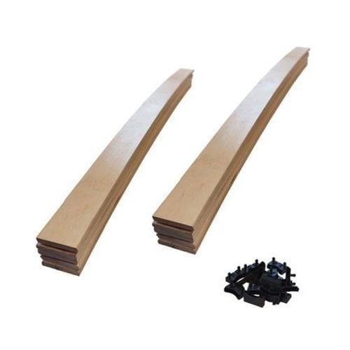 Aob Diffusion - 10 Lattes + Embouts - 880x48x8 Mm - Pour Sommier / Bz / Clic Clac  - Marron