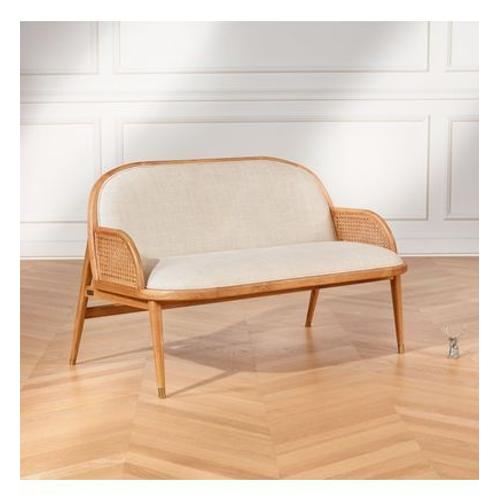 Robin Des Bois - Banquette Contemporaine Cannage Chãªne Et Lin, Marcel  - Naturel