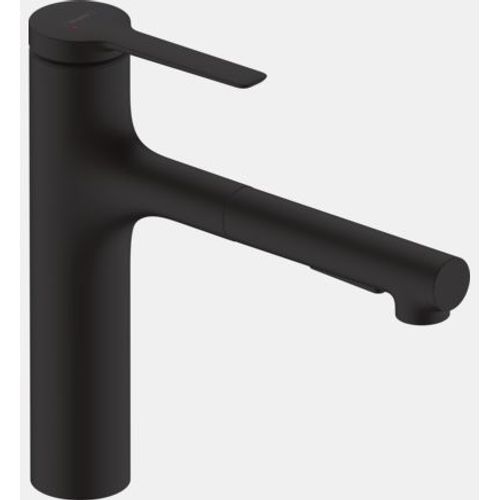 Hansgrohe - Mitigeur de cuisine 160 avec douchette extractible 2 jets, sBox noir mat  - Multicolore
