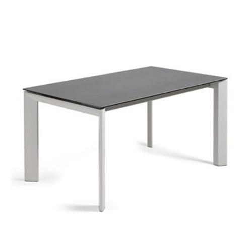 Kave Home - Table De Salle Ã Manager Extensible Pierre / Cã©Ramique Axis  - Blanc