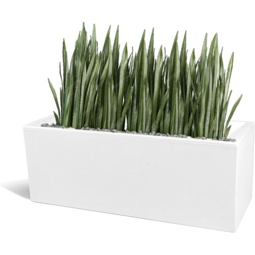 anwxai-Jardinière Rectangulaire Moderne En Polyéthylène 100X30cm,Profondeur 30cm,Blanc De Haute Qualité,Fabriqué En Italie