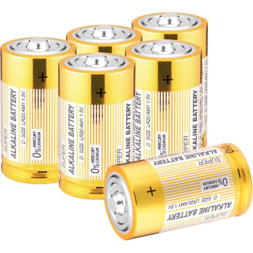 anwxai-Piles Alcalines D Alkaline Batteries Lr20 1.5V Lot De 6 Piles Jetables Alcalines Longue Durée