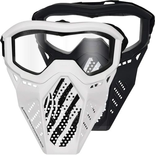 Anwxai-Lot De 2 Masques Tactiques Pour Masque Facial Compatible Avec Nerf Rival,Apollo,Zeus,Khaos,Atlas,Artemis Blasters Rival Mask(Noir Et Blanc)
