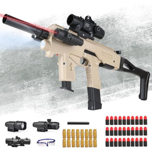 anwxai-Pistolet Jouet,Pistolet Enfant En Mousse Souple Avec Daccessoires,Pistolets Jouets Mousse Blaster Réaliste Pour Garçons,Jouets Pour Enfants De Plein Air