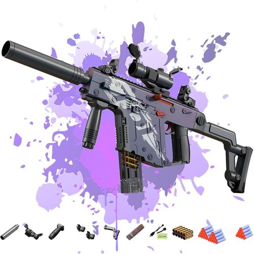 anwxai-Pistolet Jouet Electronique Pour Enfants,Pistolet Jouet Automatique Changeur De Couleurs Avec Kit,Pistolet Enfant,Blaster En Mousse Pour 6+