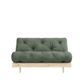 Karup Design - Roots - Canapã© Convertible 140x200cm En Bois Naturel Et Tissu  - Vert