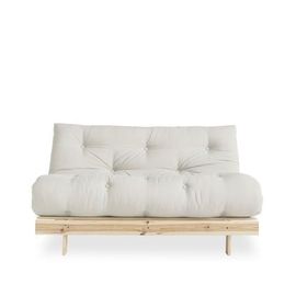 Karup Design - Roots - Canapã© Convertible 140x200cm En Bois Naturel Et Tissu  - Beige