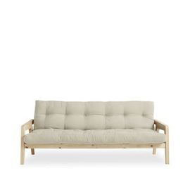 Karup Design - Grab - Canapã© Convertible En Bois Naturel Et Tissu  - Beige