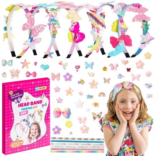 Diy Hair Accessories,Jouets Filles De 5 À 12 Ans,Ans Jeux Fille,Diy Enfant Loisir Creatif Fille,Cadeau D'anniversaire Pour Fille,Convient Fabriquer Activites Manuelles Pour Enfants