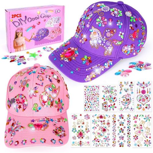Cadeau Fille Enfant 4 5 6 7 8 9 10 Ans: Licorne Jouet Enfants 4-11 Ans Casquette De Baseball Cadeaux D'anniversaire Pour Les Filles 5-9 Diy Chapeau D'ombrage Activité Manuelle Loisirs Créatifs Kit