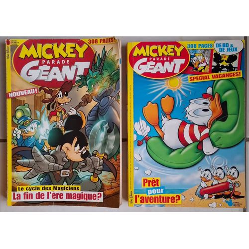 Lot 2 Mickey Parade Géant : 334 - Le Cycle Des Magiciens La Fin De L'ére Magique ? + 341 - Prêt Pour L'aventure ? - Disney