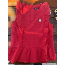 Top Dentelles Rouge Sergent Major Fille 10 Ans