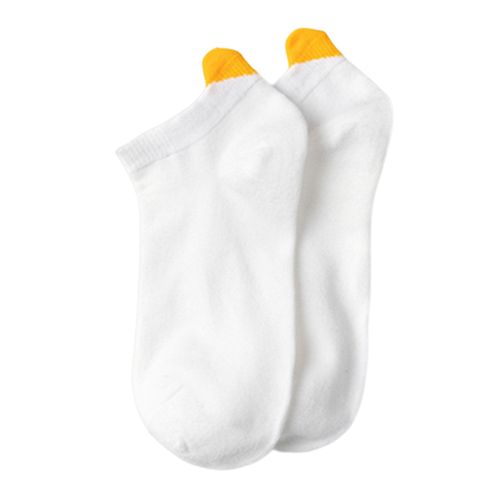 1 Paire De Chaussettes Élastiques Antidérapantes À Tube Bas Pour Fille, Chaussettes Courtes Mignonnes Avec Couture En C?Ur-Jaune