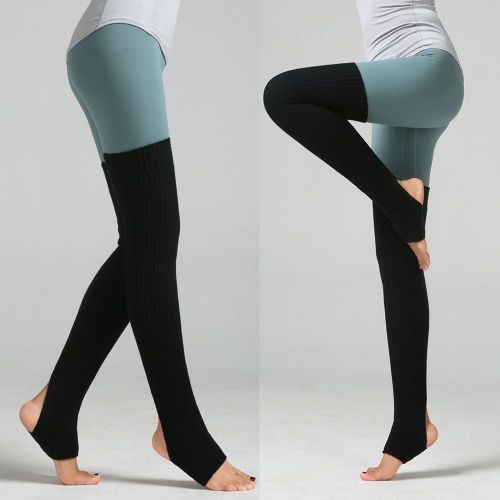 Cuissardes D'hiver Pour Femmes, Jambières Tricotées, Bottes Au-Dessus Du Genou, Chaussettes À Pied-Noir