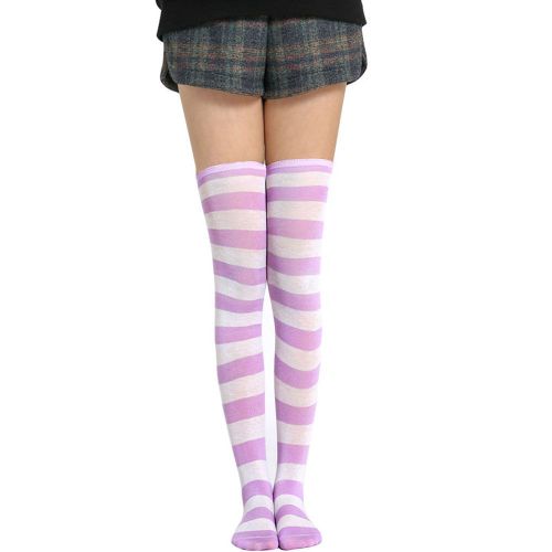 Chaussettes Longues Rayées Pour Femmes, Cuisses Hautes, Élastiques, Chaudes Au Dessus Du Genou, Automne Et Hiver-9#