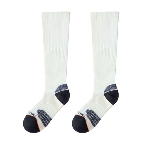 1 Paire De Chaussettes D'hiver Pour Femmes, Chaussettes De Yoga À Compression, Longueur Aux Genoux, Tube Long, Haute Élasticité, Chaussettes De Sol Antidérapantes, Confort, Chaleur, Bas De Couchage-Beige