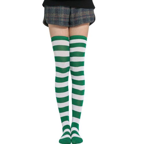 Chaussettes Longues Rayées Pour Femmes, Cuisses Hautes, Élastiques, Chaudes Au Dessus Du Genou, Automne Et Hiver-14#