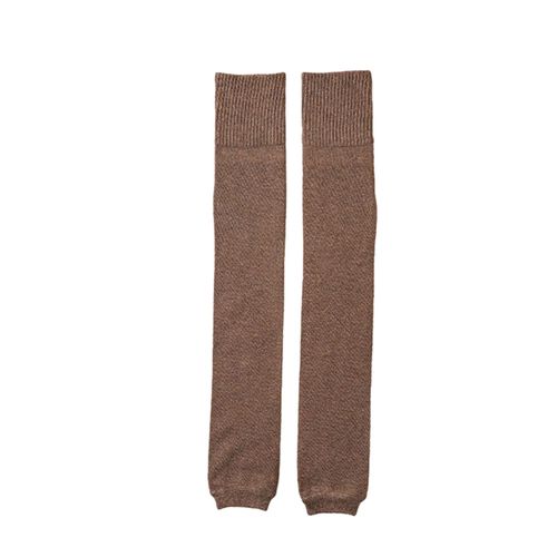 1 Paire De Bas D'hiver Tricotés Pour Femmes, Protection Des Jambes, Chauds, Résistants Au Froid, Élastiques, Antidérapants, Chauds, Doux, Ajustés, Jambières, Chaussettes De Cuisse, Couvre-Pieds-Chameau